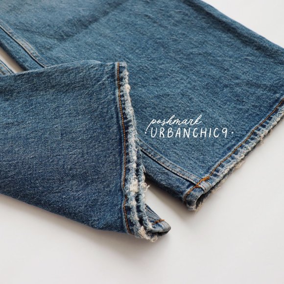 NWT ABERCROMBIE 90s Relaxed Jean Ripped Knee Medium Blue size 26 - Picture 12 of 15